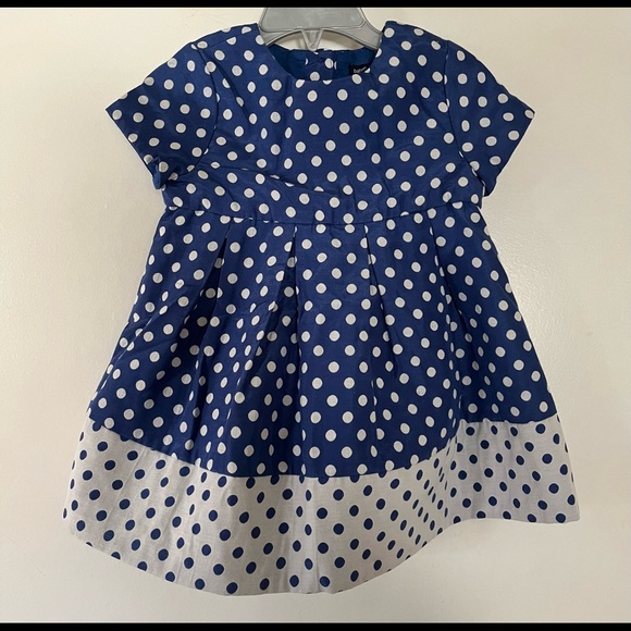 BabyGap Blue/White Polka Dot Dress Girls 18-24 months - Picture 1 of 9